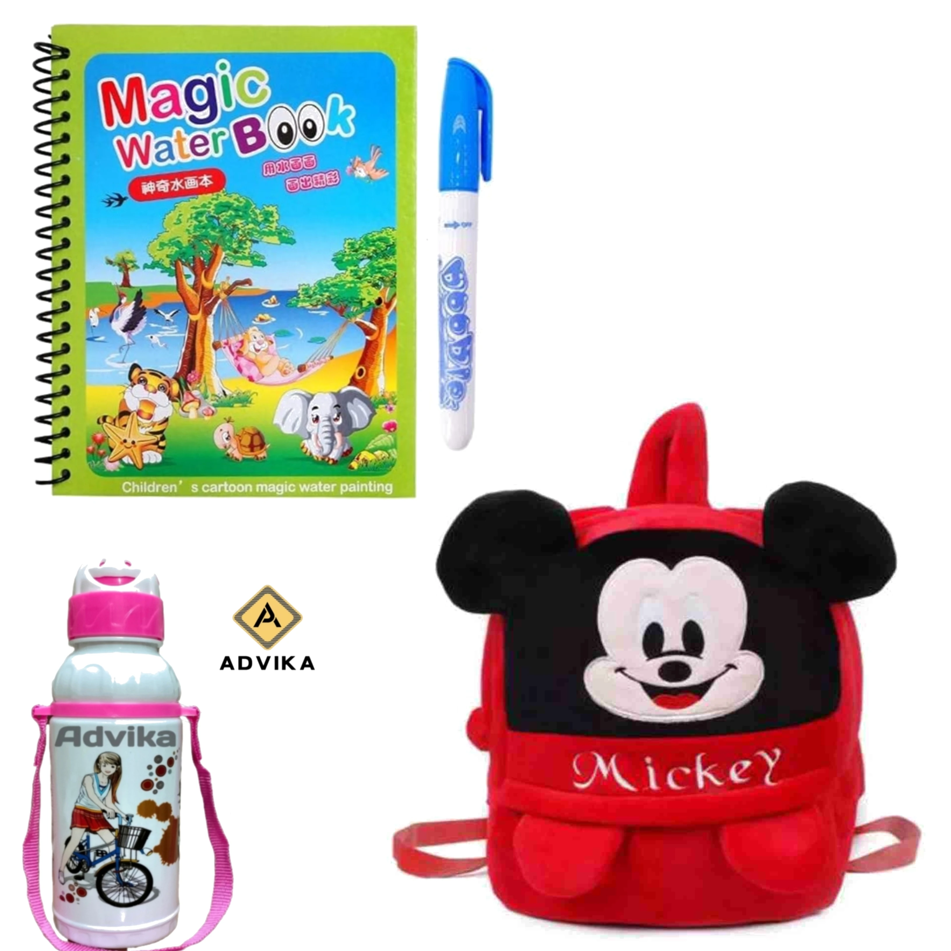 Mickey headup magic book bottle KIDS BAG, Magic Book for Kids | Magic Book for Children | Educational Learning Book| Ages 2-5 Years | Multicolor Brand: Generic