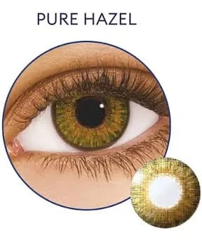 BADSHI96 HAZEL EYE CONTECT LENS WITH FREE CASE PACK OF 01