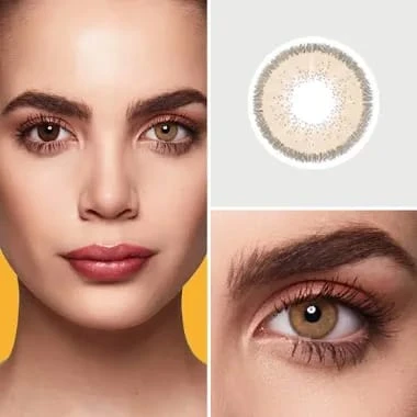 BADSHI96 HAZEL EYE CONTECT LENS WITH FREE CASE PACK OF 01