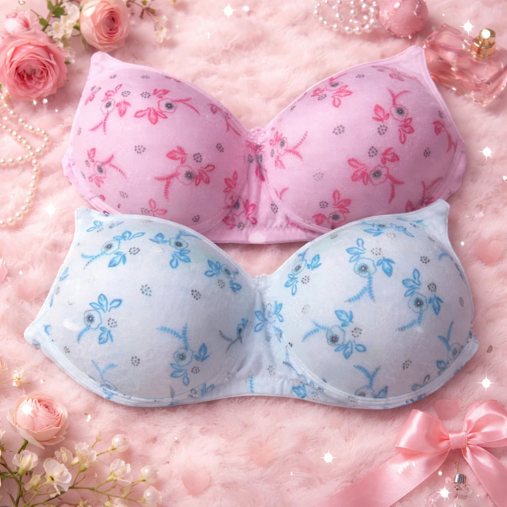 Sylish printed padde bra PACK OF 2PCS