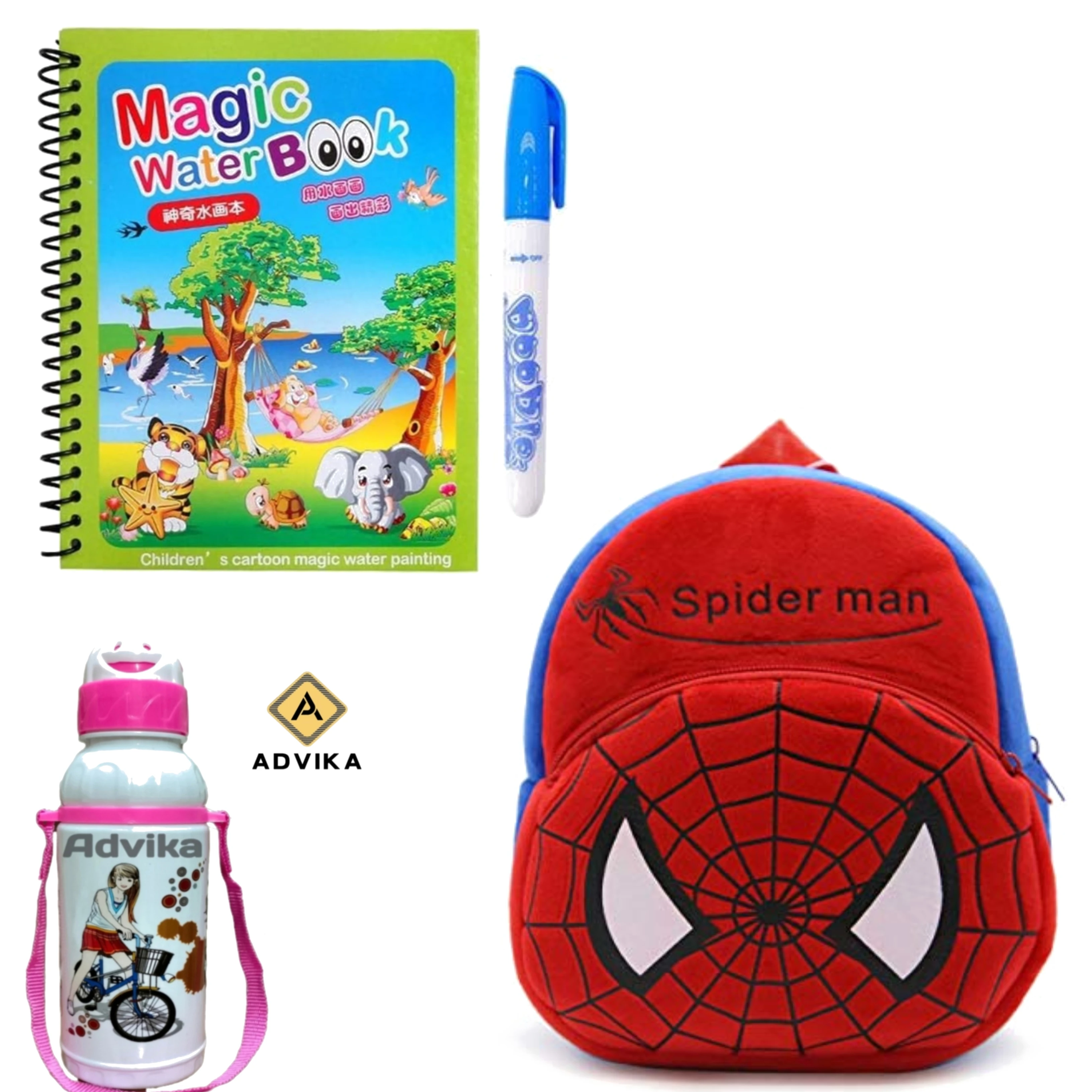 Red spiderman magic book bottle KIDS BAG, Magic Book for Kids | Magic Book for Children | Educational Learning Book| Ages 2-5 Years | Multicolor Brand: Generic