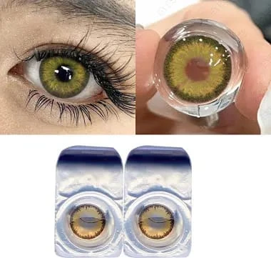 BADSHI96 HAZEL EYE CONTECT LENS WITH FREE CASE PACK OF 01