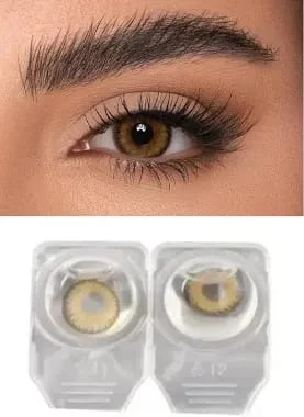 BADSHI96 HAZEL EYE CONTECT LENS WITH FREE CASE PACK OF 01