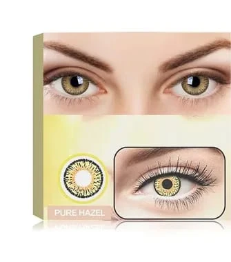 BADSHI96 HAZEL EYE CONTECT LENS WITH FREE CASE PACK OF 01