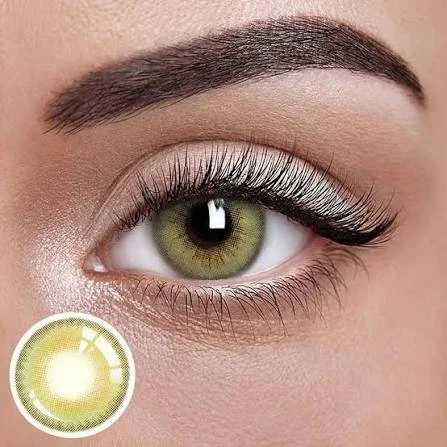 BADSHI96 HAZEL EYE CONTECT LENS WITH FREE CASE PACK OF 01