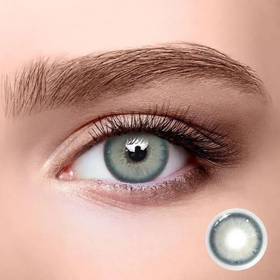 BADSHI96 GREY EYE CONTECT LENS WITH FREE CASE PACK OF 01