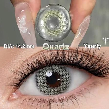 BADSHI96 GREY EYE CONTECT LENS WITH FREE CASE PACK OF 01