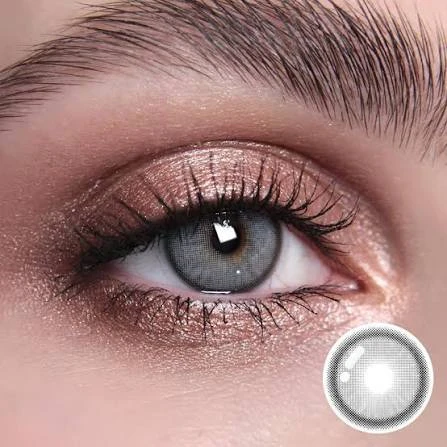 BADSHI96 GREY EYE CONTECT LENS WITH FREE CASE PACK OF 01