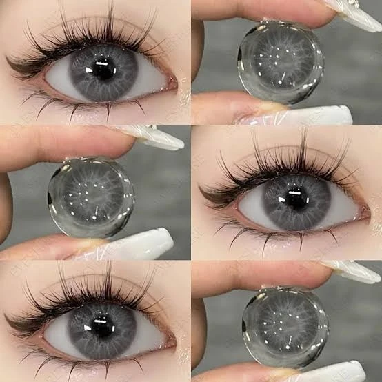 BADSHI96 GREY EYE CONTECT LENS WITH FREE CASE PACK OF 01