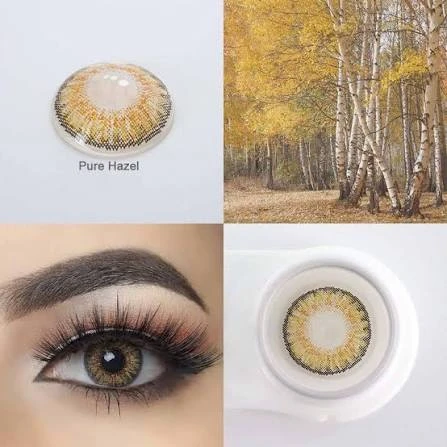 BADSHI96 HAZEL EYE CONTECT LENS WITH FREE CASE PACK OF 01