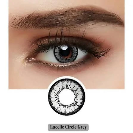 BADSHI96 GREY EYE CONTECT LENS WITH FREE CASE PACK OF 01