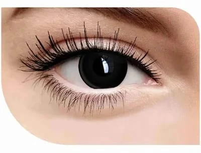 BADSHI96 BLACK EYE CONTECT LENS WITH FREE CASE PACK OF 01