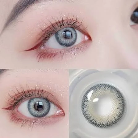 BADSHI96 GREY EYE CONTECT LENS WITH FREE CASE PACK OF 01