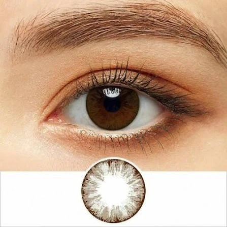 BADSHI96 BROWN EYE CONTECT LENS WITH FREE CASE PACK OF 01