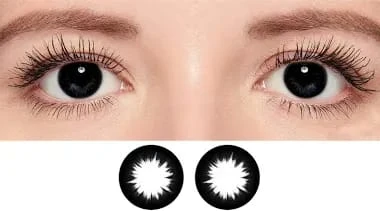 BADSHI96 BLACK EYE CONTECT LENS WITH FREE CASE PACK OF 01