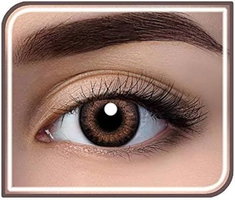BADSHI96 BROWN EYE CONTECT LENS WITH FREE CASE PACK OF 01