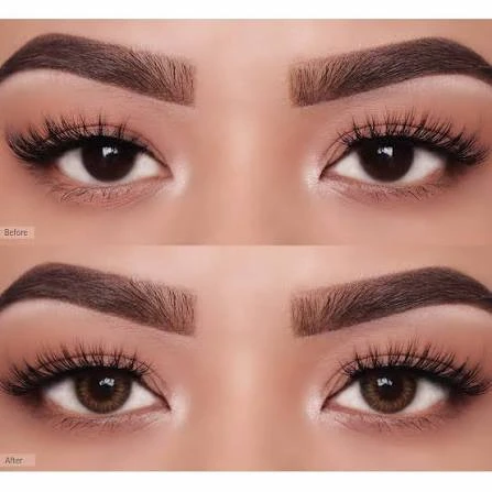 BADSHI96 BROWN EYE CONTECT LENS WITH FREE CASE PACK OF 01