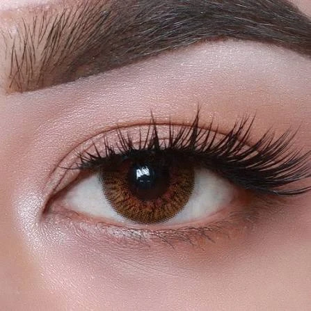 BADSHI96 BROWN EYE CONTECT LENS WITH FREE CASE PACK OF 01