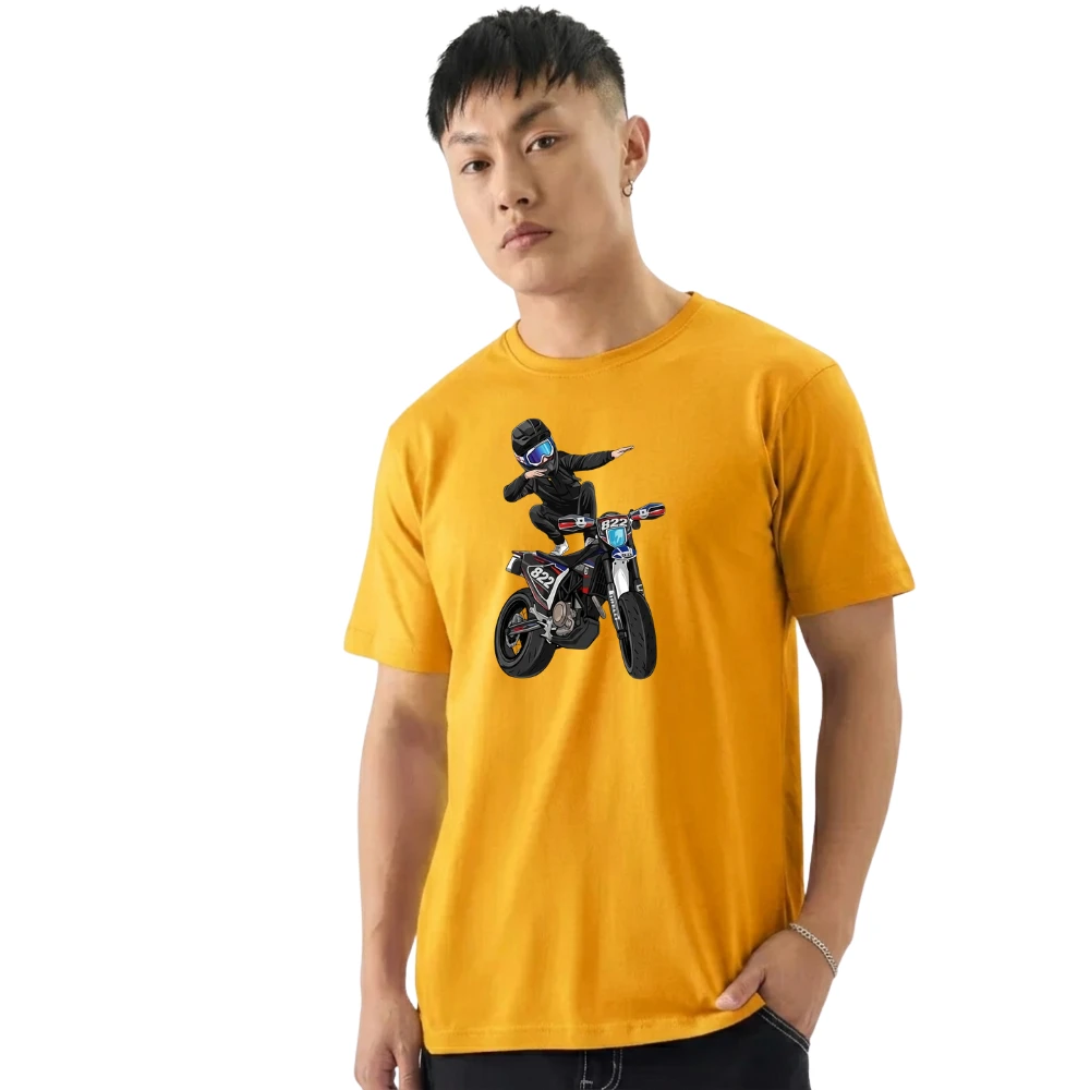 Men’s Cool Biker Dab Print T-Shirt | Fashionable Street Style Tee