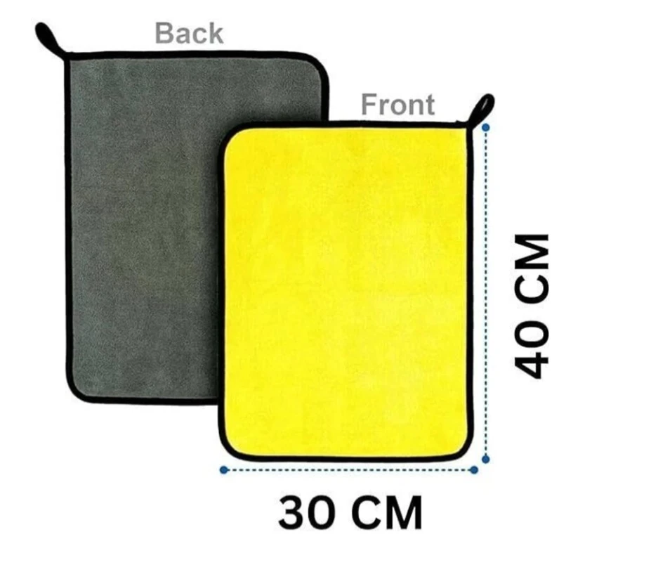 Pack of 4 Microfiber Cloth's for car washing, kitchen cleaning (Multicolor)