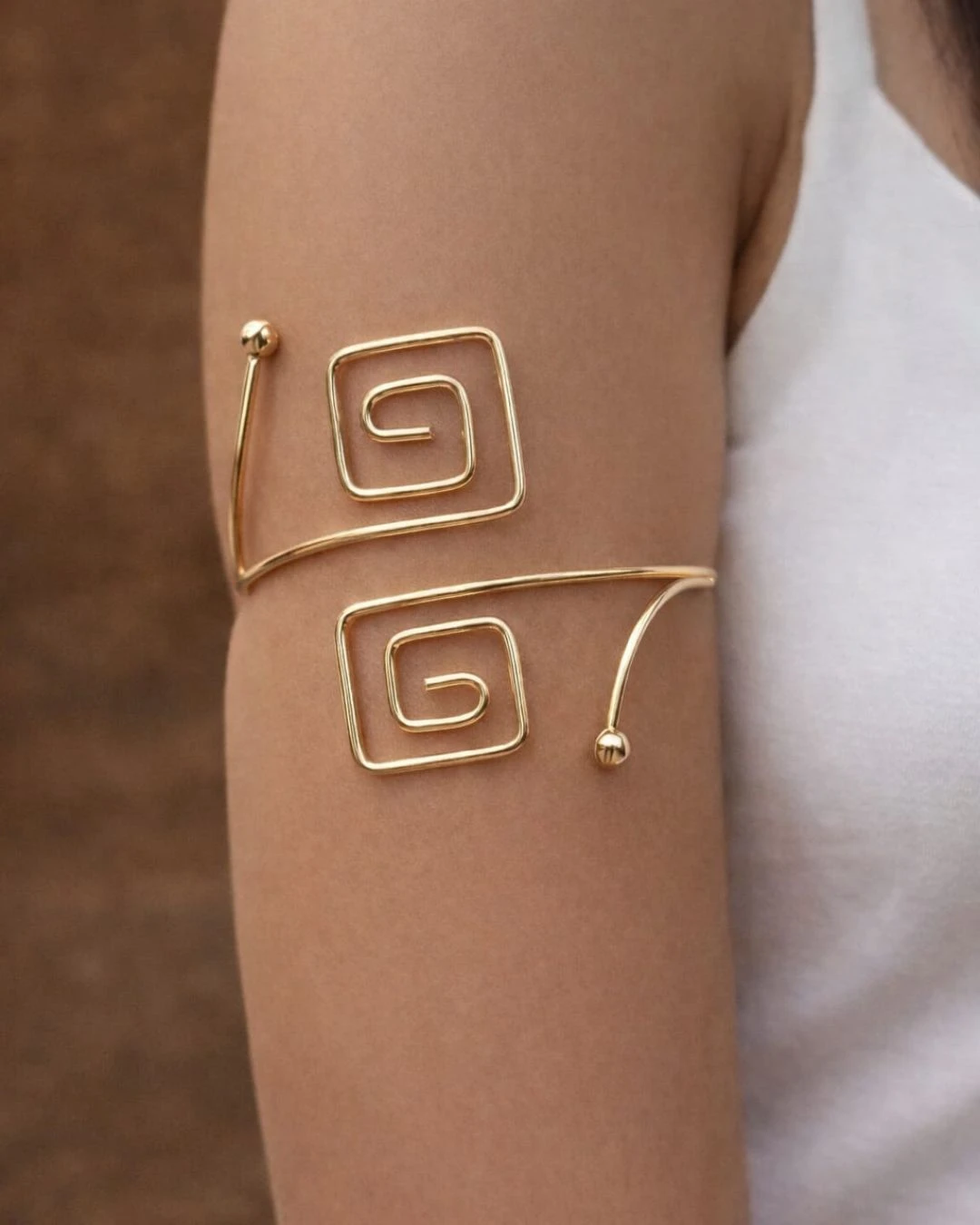Golden Spiral Elegance Arm Cuff
