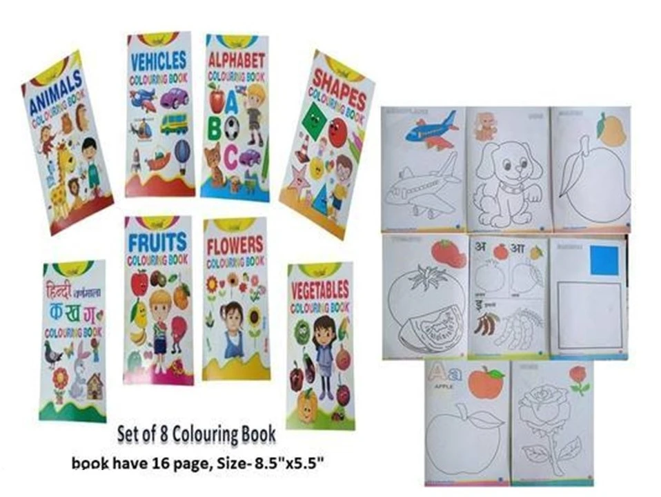 "Color Book" Set of 8 color book with color