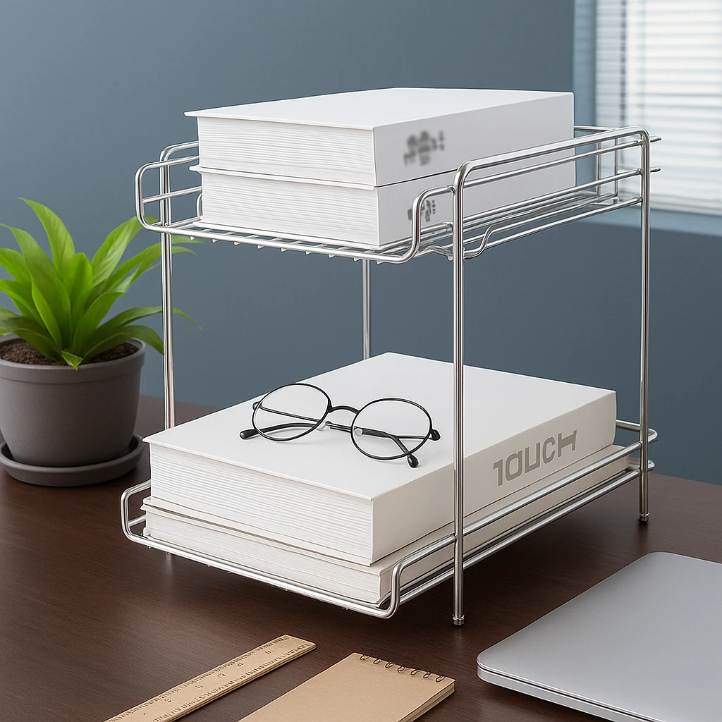 Kitchen Shelf || 2 Tier Stainless Steel Kitchen Rack || Vegetable & Fruit Organiser Kitchen Rack || Counter Top Kitchen Organiser