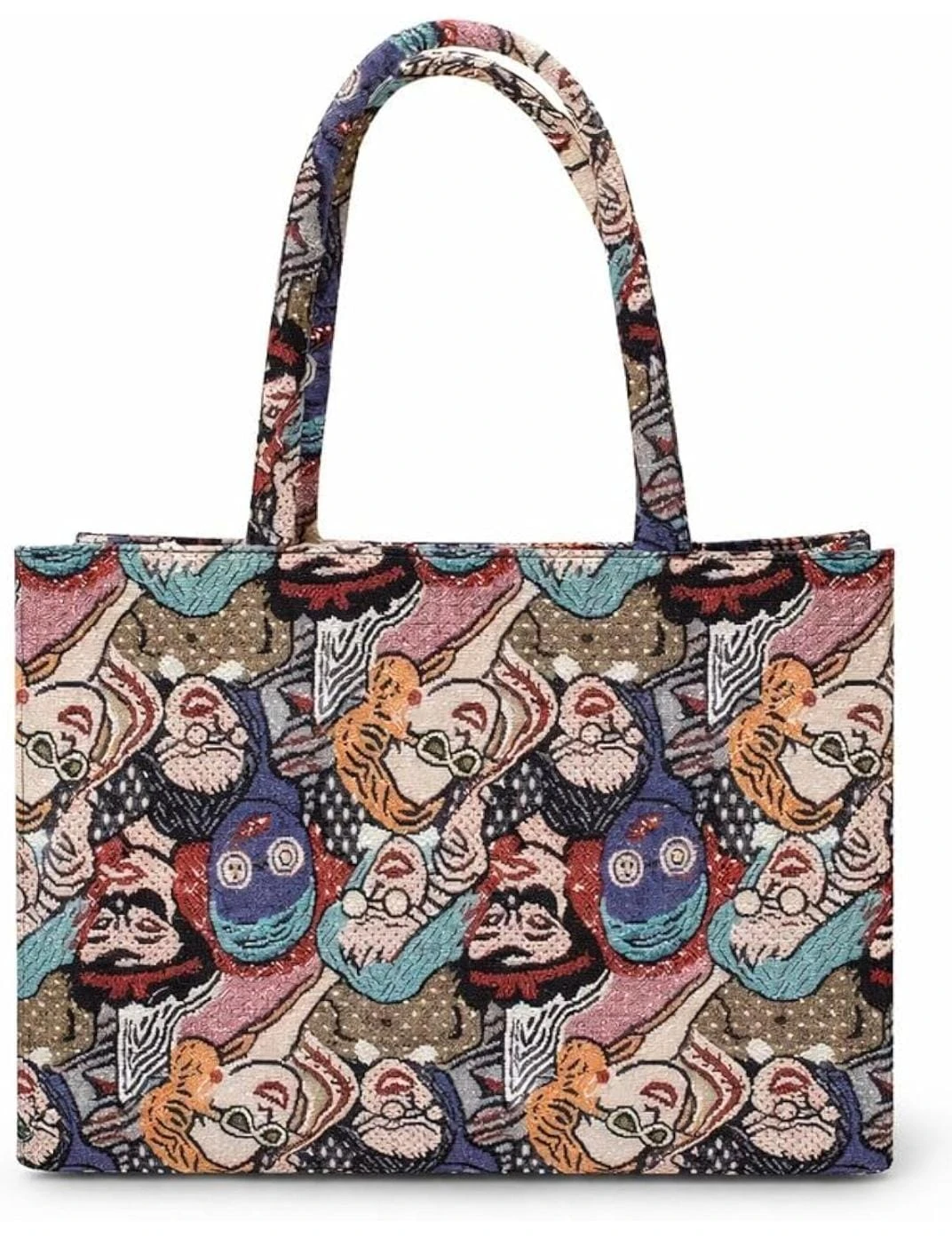 Women’s Printed Fabric Tote Handbag (Large Size)
