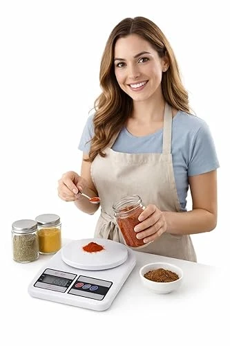 Digital Kitchen Weighing Scale with High Precision Sensor | Multipurpose Food & Spice Scale for Cooking, Baking & Diet | LCD Display with Tare Function | Home & Kitchen Essentials