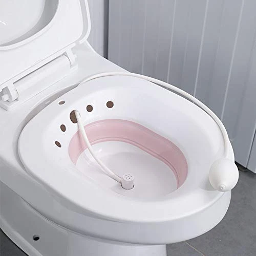 Sitz Bath Tub for Fissure With Pressure Pump | Foldable Bath Tub for Pregnant Women | Postpartum Care, Hemorrhoids,Pails,Vaginal Recovery | Anal Inflammation Treatment