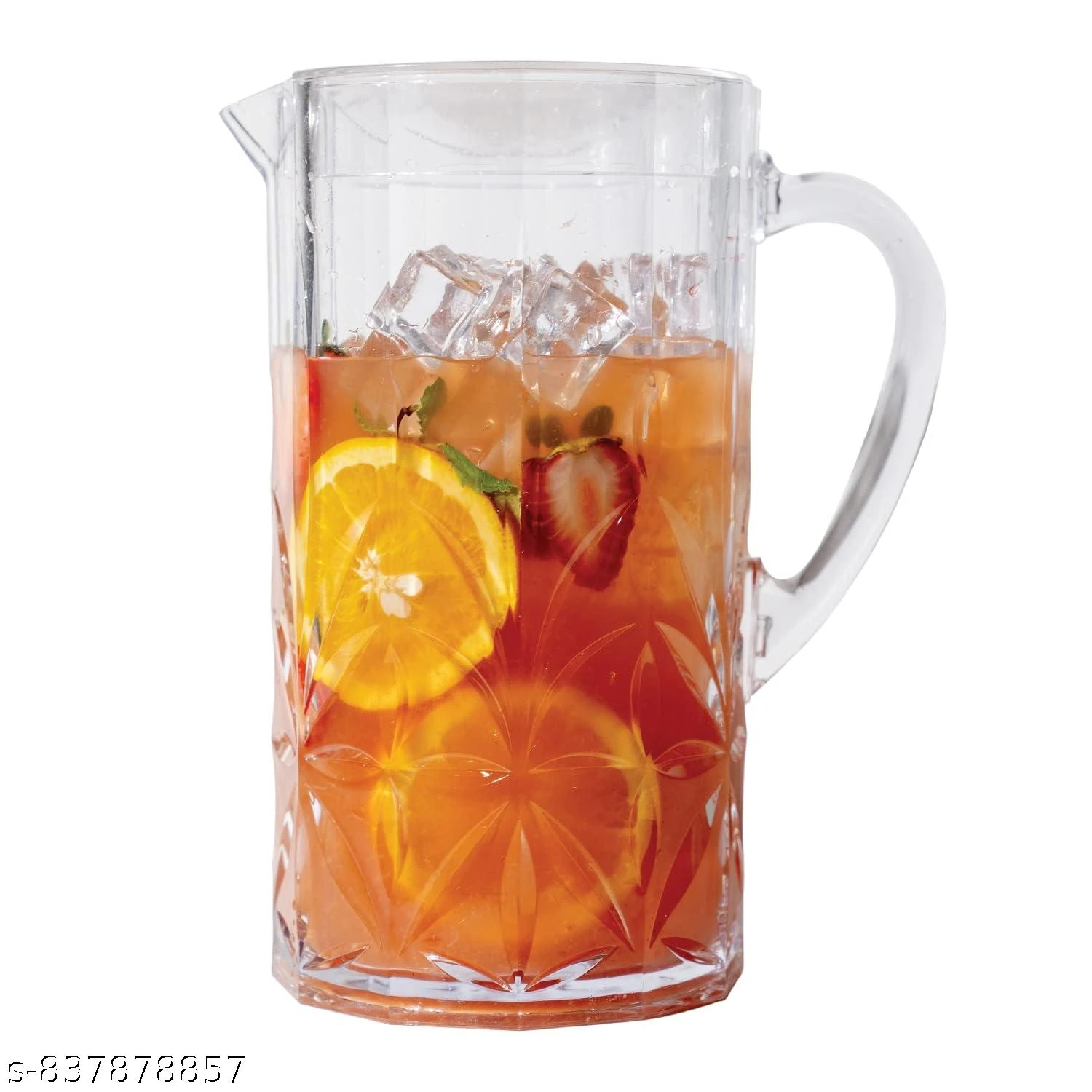Premium Water for Kitchen | Durable Plastic/Glass Pitcher with Lid | Multipurpose