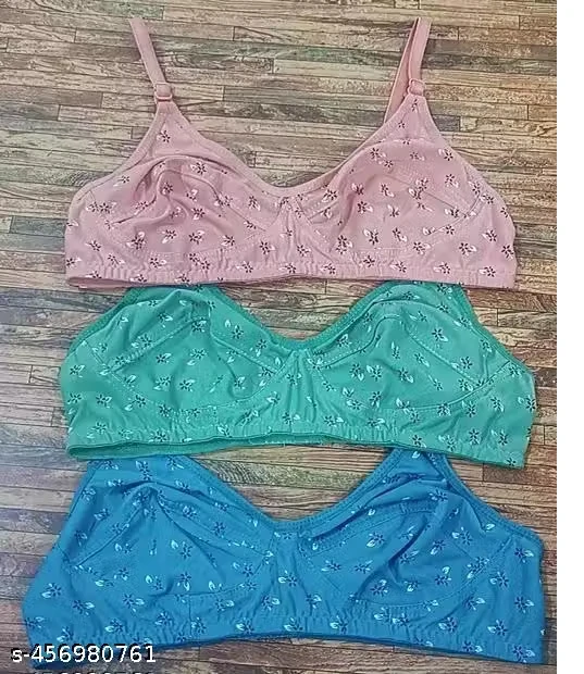 BEYOUBRA new beach printed non paded bra pack of 3