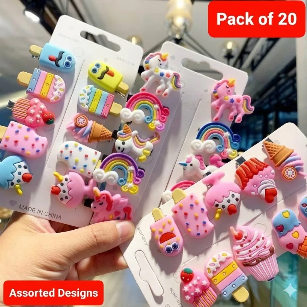 Bellotoko Pack of 20 Hair accessories for Girls and Women - Random Designs