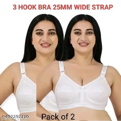 25MM, full coverage pure cotton bra pack of 2