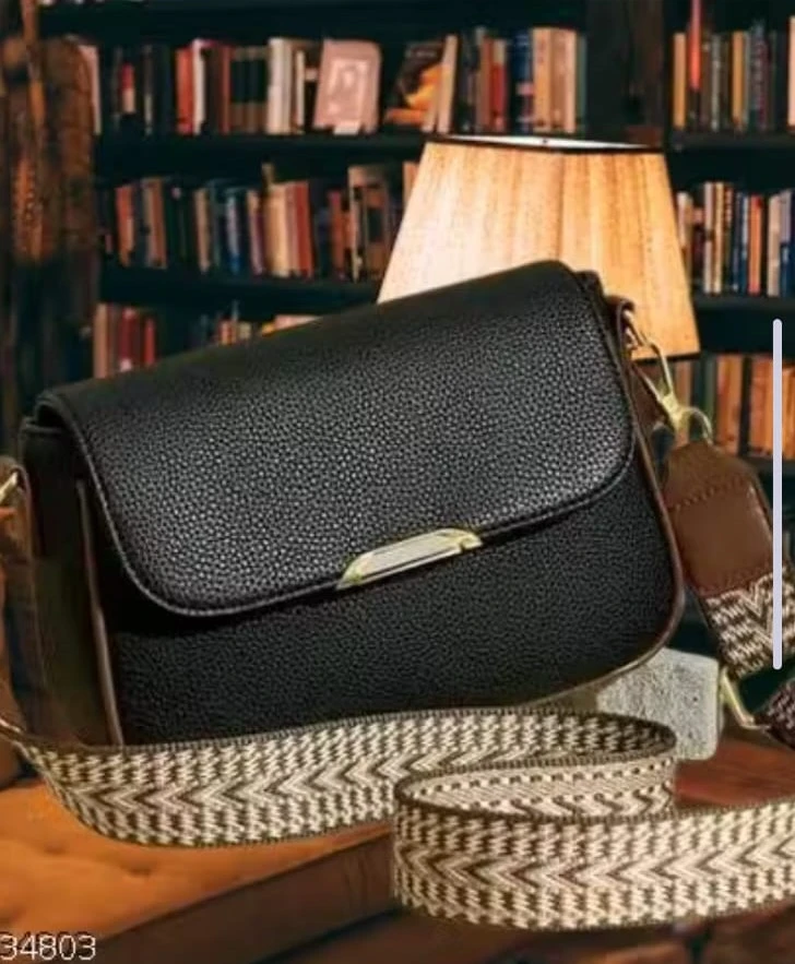 Black Girls Sling Bag Korean Style Strips Bags