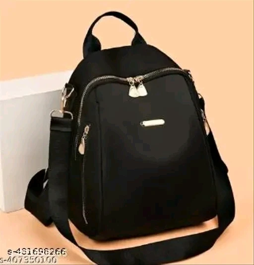 BLACK CASUAL BACKPACK FOR WOMEN