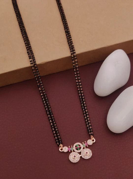 Traditional Allure Fancy Traditional Stylish Stylish Gold Plated Mangalsutra For Women Stylish