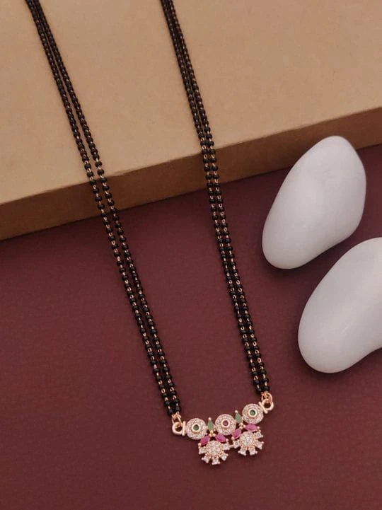 Traditional Allure Fancy Traditional Stylish Stylish Gold Plated Mangalsutra For Women Stylish