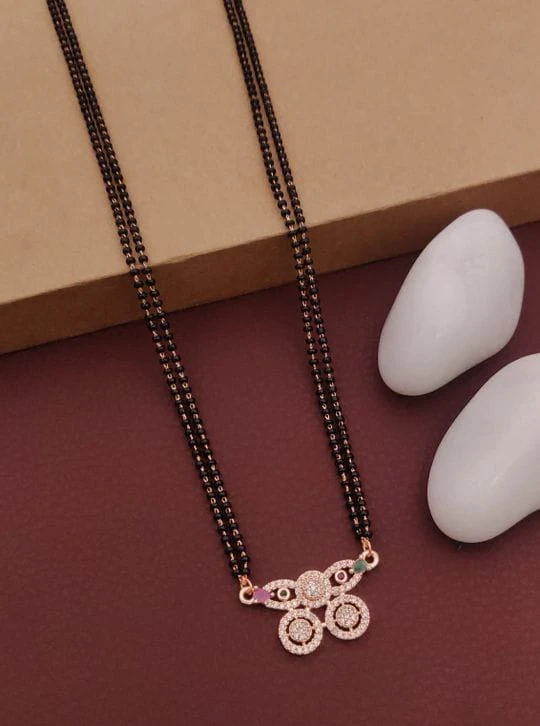 Traditional Allure Fancy Traditional Stylish Stylish Gold Plated Mangalsutra For Women Stylish