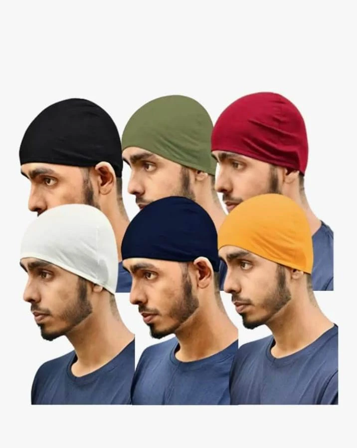 Multi Pieces Skull Caps Helmet Liner Sweat Wicking Cap Running Hats Cycling Skull Caps for Men Women Lightweight Beanie Sleep Hats Breathable Helmet Liner
