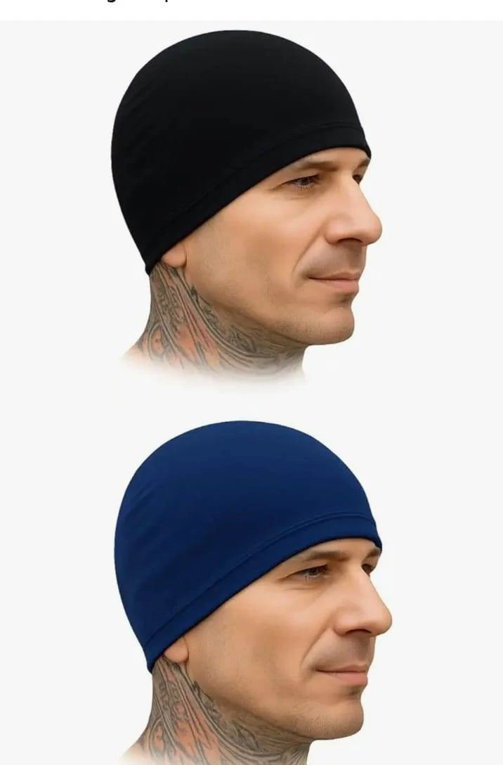 Multi Pieces Skull Caps Helmet Liner Sweat Wicking Cap Running Hats Cycling Skull Caps for Men Women Lightweight Beanie Sleep Hats Breathable Helmet Liner