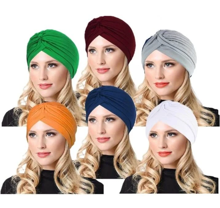 S and P Clothing Men's & Women's Pleated Head Wrap Knit Bonnet Turban/Pleated Stretchable Polyester Women?s Turban Head Cover/Sun Cap Pagri