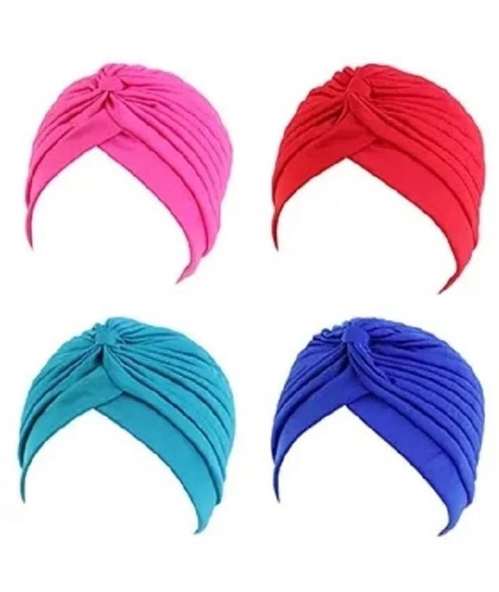 S and P Clothing Men's & Women's Pleated Head Wrap Knit Bonnet Turban/Pleated Stretchable Polyester Women?s Turban Head Cover/Sun Cap Pagri