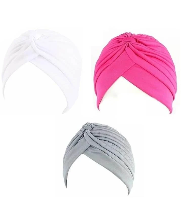 S and P Clothing Men's & Women's Pleated Head Wrap Knit Bonnet Turban/Pleated Stretchable Polyester Women?s Turban Head Cover/Sun Cap Pagri