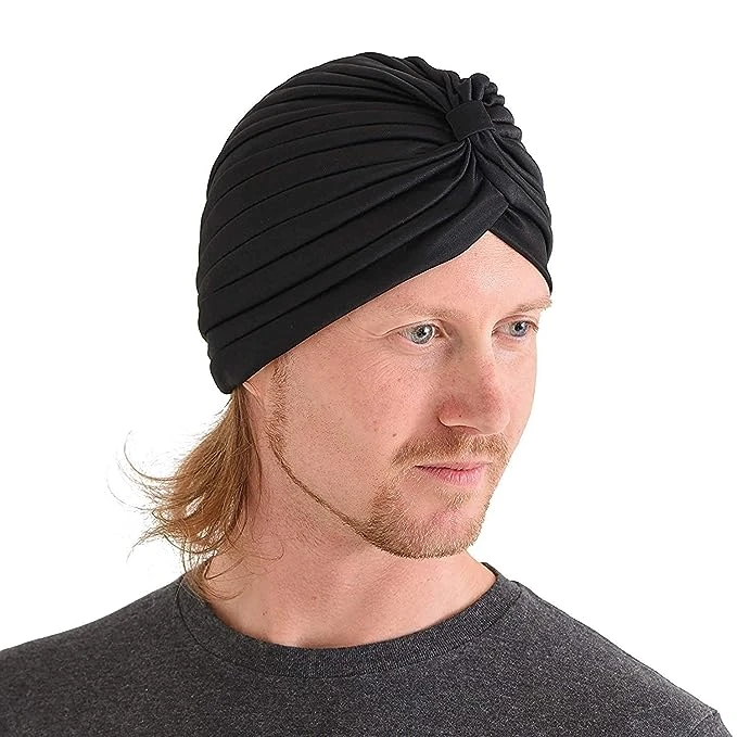 S and P Clothing Men's & Women's Pleated Head Wrap Knit Bonnet Turban/Pleated Stretchable Polyester Women?s Turban Head Cover/Sun Cap Pagri