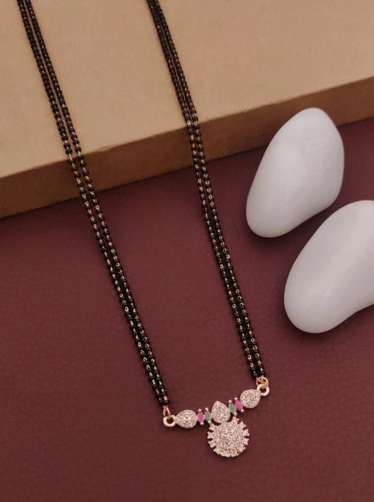Traditional Allure Fancy Traditional Stylish Stylish Gold Plated Mangalsutra For Women Stylish