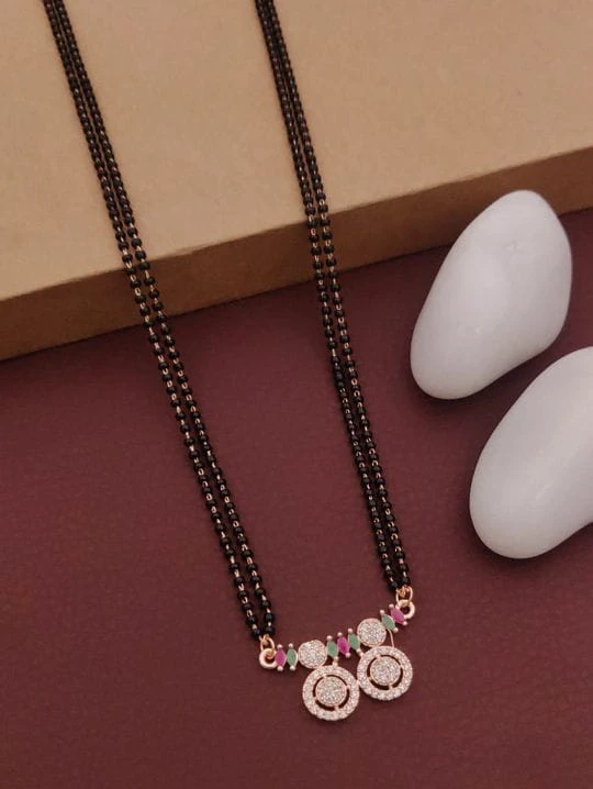 Traditional Allure Fancy Traditional Stylish Stylish Gold Plated Mangalsutra For Women Stylish
