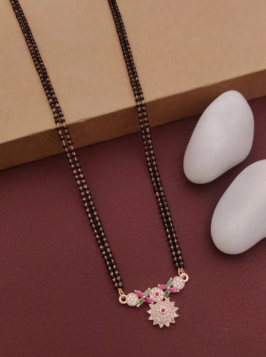 Traditional Allure Fancy Traditional Stylish Stylish Gold Plated Mangalsutra For Women Stylish