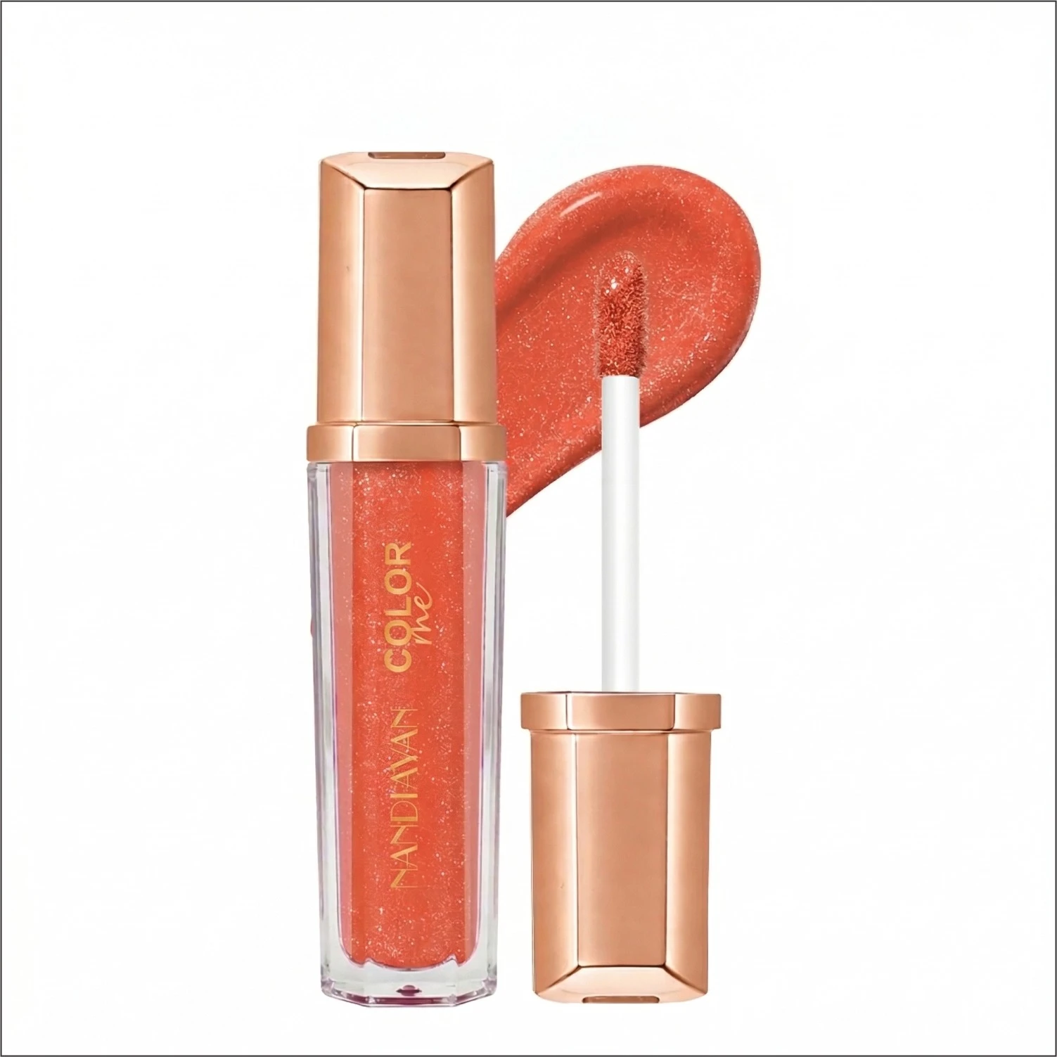 RED BLUSH WITH HIGHLIGHTER
