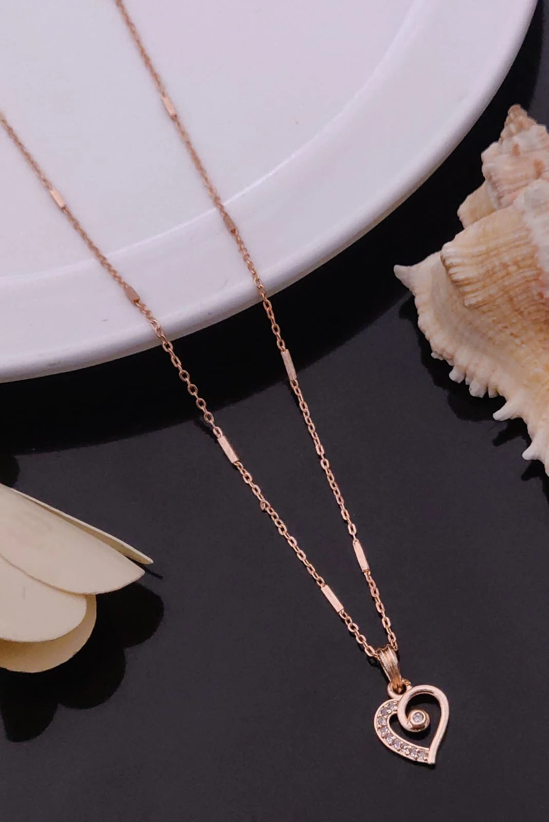 Delicate Rose Gold Plated Pendant Necklace Collection